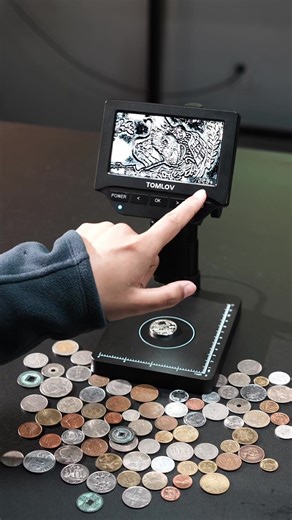 Tech authentication! Weighing microscope redefines collecting standards. #tomlov #microscope #magnifier #coin #coins #coincollector #coincollecting #2023
