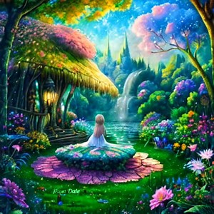 Fairy sleeping in a magical garden. Art and animation belongs to me. | Pam's Gifs and Videos