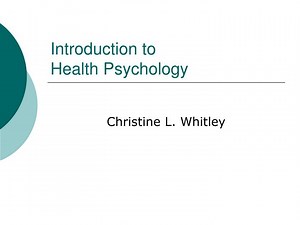 Introduction to Health Psychology - SlideServe