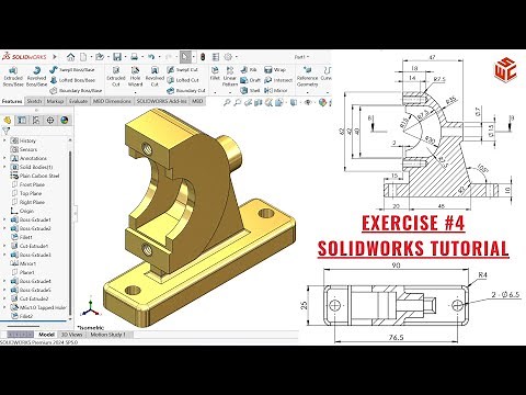 SolidWorks 3D Modeling Tutorial – Exercise #4