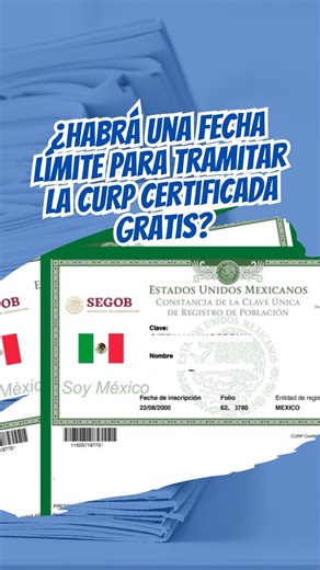 📄⚠️ La CURP es clave para casi cualquier trámite… ¿pero sabías que no tiene fecha límite para certificarse y es gratis? Aquí te contamos cómo hacerlo paso a paso. #CURP #TrámitesGratis #RENAPO #México | Notigram Durango