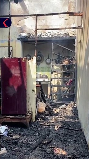 SUSPECTED ELECTRICAL SHORT, 6 RENTAL UNITS BURN DOWN IN CENGKARENG #shorts