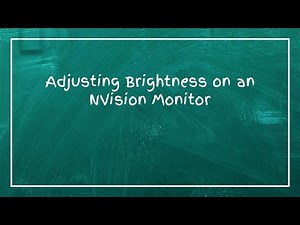 Adjusting Brightness on an NVision Monitor