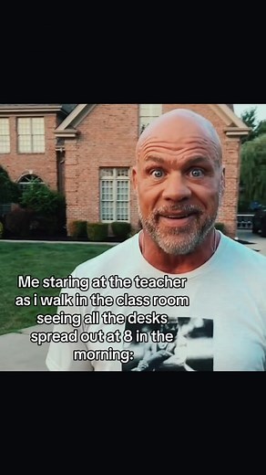 Funny Angle Meme in School: Kurt Angle Staring Teacher