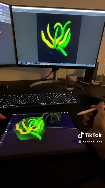 Messing around with the Stable Diffusion Touchdesigner integration by @Lyell. • Attached my iPad with a capture card and now I can draw input for Al generated videos in realtime. Such a fun process, can't wait to explore this more. #touchdesigner #stablediffusion #deforum #aiart #ai #experimentalmedia #creativecodeart #newmediaart #digitalart