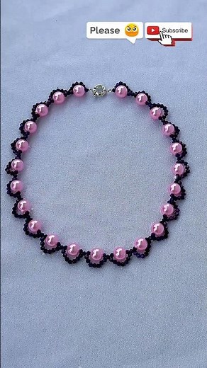 how To Make A Pearl Necklace At Home For Beginners | Very Easy | 5 Minutes | Diy