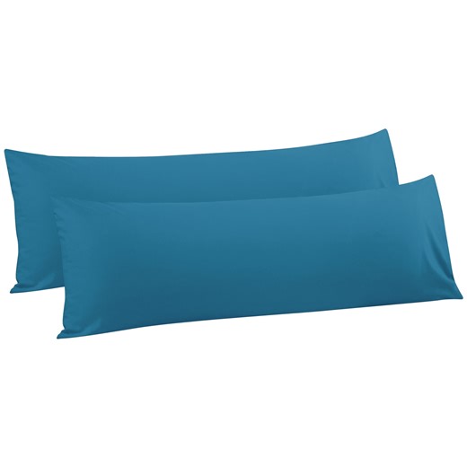 Flxxie 2 Pack 100% Brushed Microfiber Body Pillow Covers, Ultra Soft and Cozy Full Body Pillowcases for Adults, 20" x 54", Slate Blue (Not Include Body Pillow)