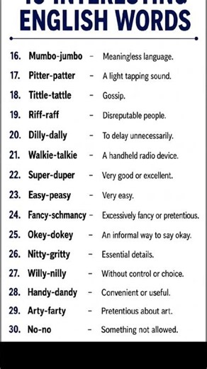 30 Interesting English Words with Meanings | English Vocabulary #shorts