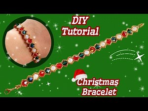 🎅Christmas bracelet/How to make easy crystal jewelry/Simple and elegant bracelet/Christmas gift idea