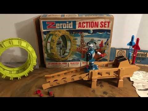 🤖👽🛸🚀 Zeroid Action Set Ideal Toys Zeroids Robots Zerak Action Figure 1969🚀Classic Space Toy Robot 🤖👽