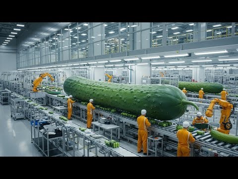 Massive Vegetables Processing Megafactory #cucumber #processing