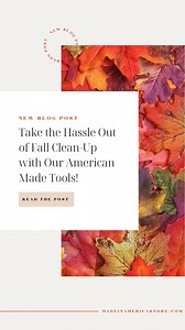 🍂 Tackle Fall Clean-Up with Ease! 🍂 Looking for reliable tools to make yard work and gutter maintenance a breeze? Our latest blog post features American made fall essentials designed to handle leaves, debris, and more! 🍁 - Check out the blog here: bit.ly/3TQ86x6 #MadeInAmerica #Autumn #FallCleanup | The Made in America Store