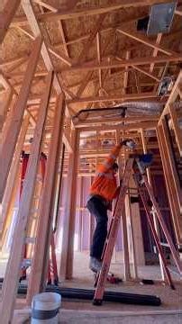 Vent pipes in the ceiling install #construction #diy #plumbing