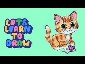 How to Draw a Cute Kitten 🐱 | Easy Kitten Drawing for Kids | Step-by-Step Letter K Art