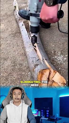 Innovative Tool Turns Your Power Drill Into A Log Splitter