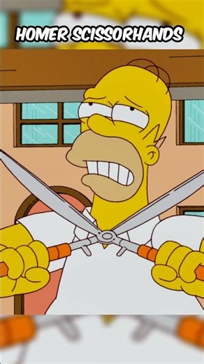 Homer Scissorhands #simpsons #shorts