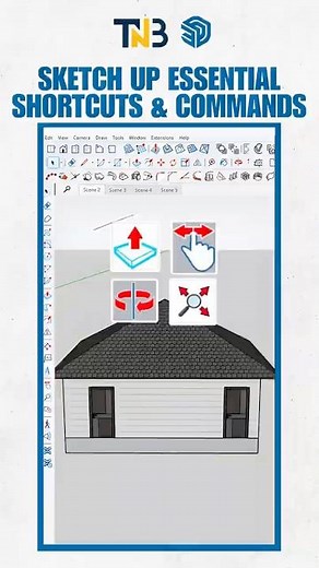 SketchUp for Beginners ( Part 1): Essential Shortcuts & Commands