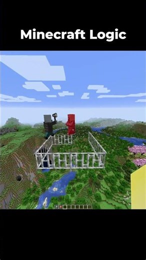 Minecraft Logic ☠️ #memes #minecraft #funny