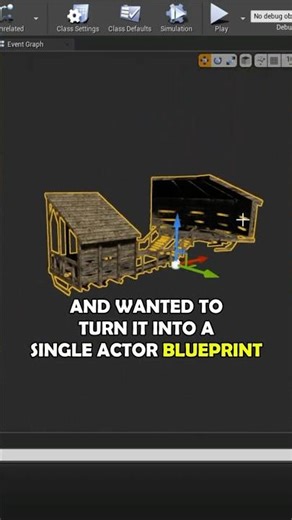 How to Convert Placed Objects into an Actor Blueprint #unrealengine