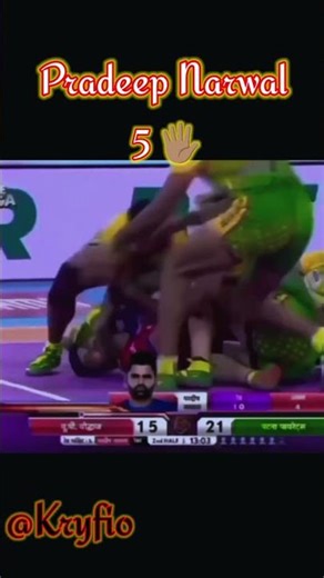 😡🔥 Pardeep Narwal’s 5-Point Raid 🤯 | Dubki King Dominance! | PKL Highlights #shorts