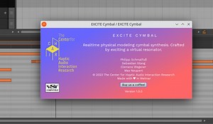 EXC!TE CYMBAL by The Center for Haptic Audio Interaction Research - cymbal synth Plugin VST3 Audio Unit
