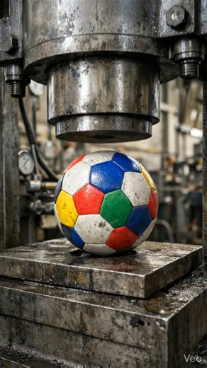 Hydraulics Press Colorful Football #usa #usarmy #usa