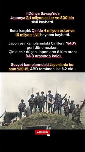 Japonya vs Çin: Savaşın Korkunç Rakamları 📉 #tarih #history #ww2