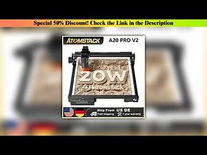 Slide Atomstack A20 Pro V2 Laser Engraver machine Machine 20W Quad-Laser Cutter Metal Arcylic Wood