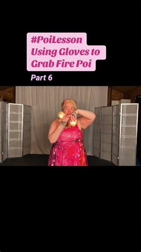 Pt6 Poi Using Gloves to Grab Fire Poi #poi #PoiSpinning #PoiDance #FlowArts #PoiTutorial