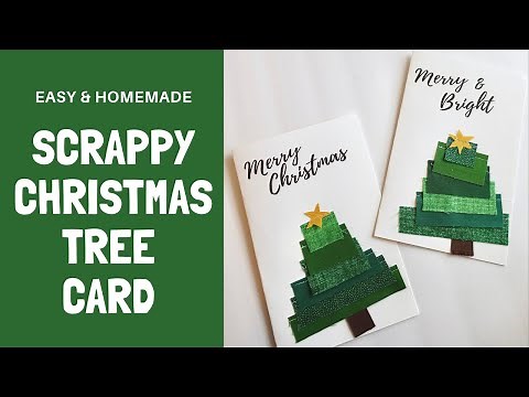 Make a Homemade Scrappy Fabric Christmas Tree Card with a Sewing Machine