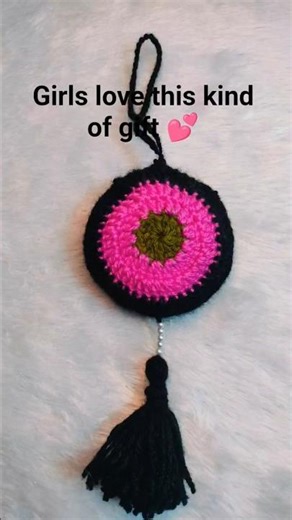 A little crochet charm for your car ✨#diy #gift #crochet #craft #handmade #tutorial #car #carhanging