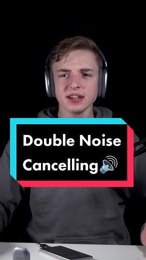 DOUBLE NOISE CANCELLING! (very useful) #tech #apple #samsung #lifehack #hack #techcircuit #airpods #galaxybuds2pro