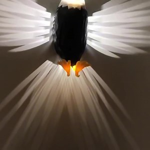 3D Eagle Wall Light: Rustic LED Lamp, Patriotic Home Decor - Etsy