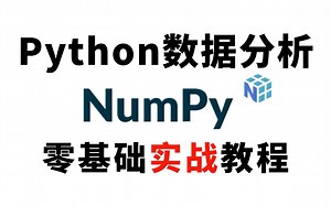 Python数据分析、Numpy实战教程，手把手带你从门到实战，职场技能崭涨薪必备！初中数学基础即可！