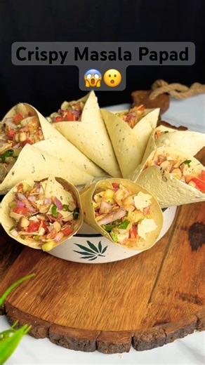 Cone Masala Papad 😍 | Crispy Street Food Snack #shorts #shortsfeed #viral