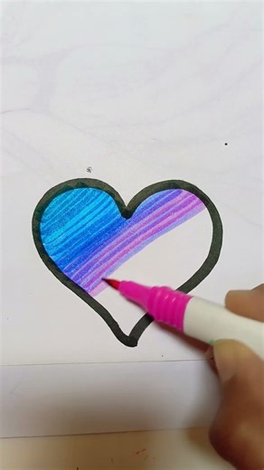 Pink &Blue 🤩🤗#SHORTS#ART#CREATIVE ....