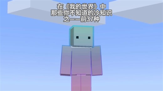 在《我的世界》中那些你不知道的冷知识之——前37种