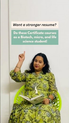 Certificate courses for biotech students🥰 #biotechnology #biotech #biotechnologystudent #job