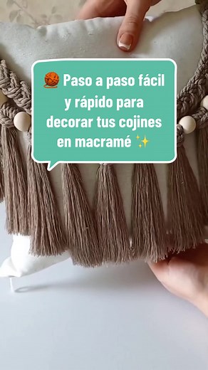 Decoración de cojines en macramé: Paso a paso fácil y rápido