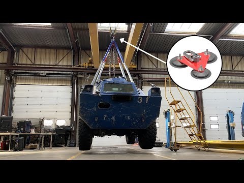 LIFTING A 10 TON ARMORED VEHICLE WITH 3 SMALL ADHESIVELY BONDED FASTENERS !