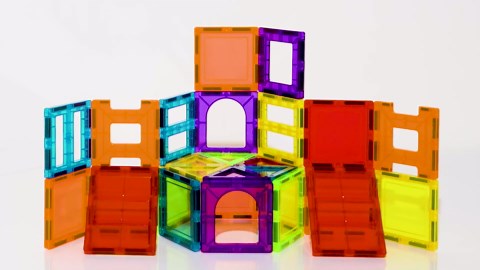 Magnetic Tiles, 131PCS Magnetic Blocks Set Including 2 Cars, Learning Magnetic Building Blocks Sets, Educational Magnets Tiles Toys Boys Girls Kids Ages 3 4 5 6 7 8 9+ Year Old