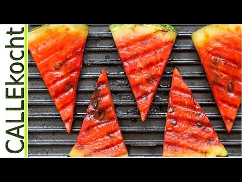 Gegrillte Wassermelone mit Lachs auf dem Grill zubereiten - BBQ Rezept mal anders