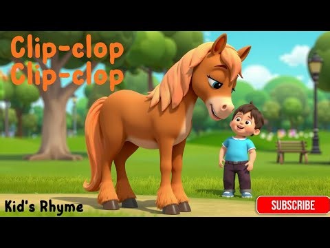 Clip-clop Clip-clop kids rhyme|kids cartoon rhyme|