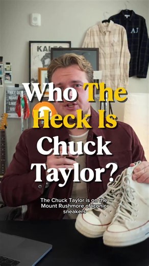 Nick on Instagram: "We’ve all heard of Chuck Taylor, but do you know who he is and why he’s synonymous with Converse? When @converse started making basketball shoes, Chuck Taylor walked into their Chicago office and asked for a better designed shoe. They hired him as a salesman, and thanks to his marketing techniques, Chuck Taylor helped make converse THE basketball shoe to wear. #fashionhistory #converse #chucktaylor #sneakers #sneakerhead"
