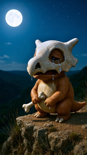 AnimeKIFusion on Instagram: "Pokémon IRL Part 17: The Sad Stroy of Cubone #PokemonIRL #Cubone From the ashes of loss, a lonely story begins… 🥀🔥 A Charmander hatches, fragile and new, but beside him lies silence. His mother, gone. Without her, his flame never burns. In grief, he takes her skull as his mask, and in that moment… Cubone is born. 💔🦴 Through tears and sorrow, a Marowak appears, guiding the little one into the shadows of a cave. There, the flames of an A