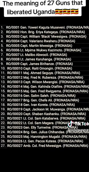 The Meaning of 27 Guns That Liberated Uganda