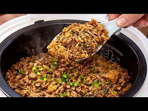 Zero Effort Rice Cooker Mui Choy Pork Rice You Need to Try 电饭煲梅菜扣肉饭 Super Easy Chinese Rice Recipe