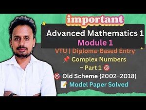 Complex Numbers | Module 1 | MATDIP301 / 31 | Model Paper Questions Solved | Bridge Course | VTU