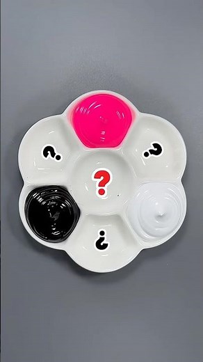 🩷🤍🖤Neon Pink + White + Black = Color ? #colormaster #satisfying #mixingcolors #shots