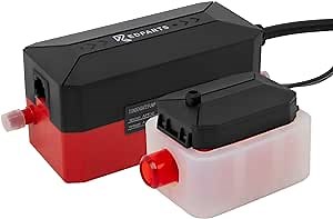 Mini-Split Condensate Pump Max Flow 9.6 GPH with Automatic Safety Switch for Easy AC & Furnace Dehumidifier HVAC Pumping & Removal